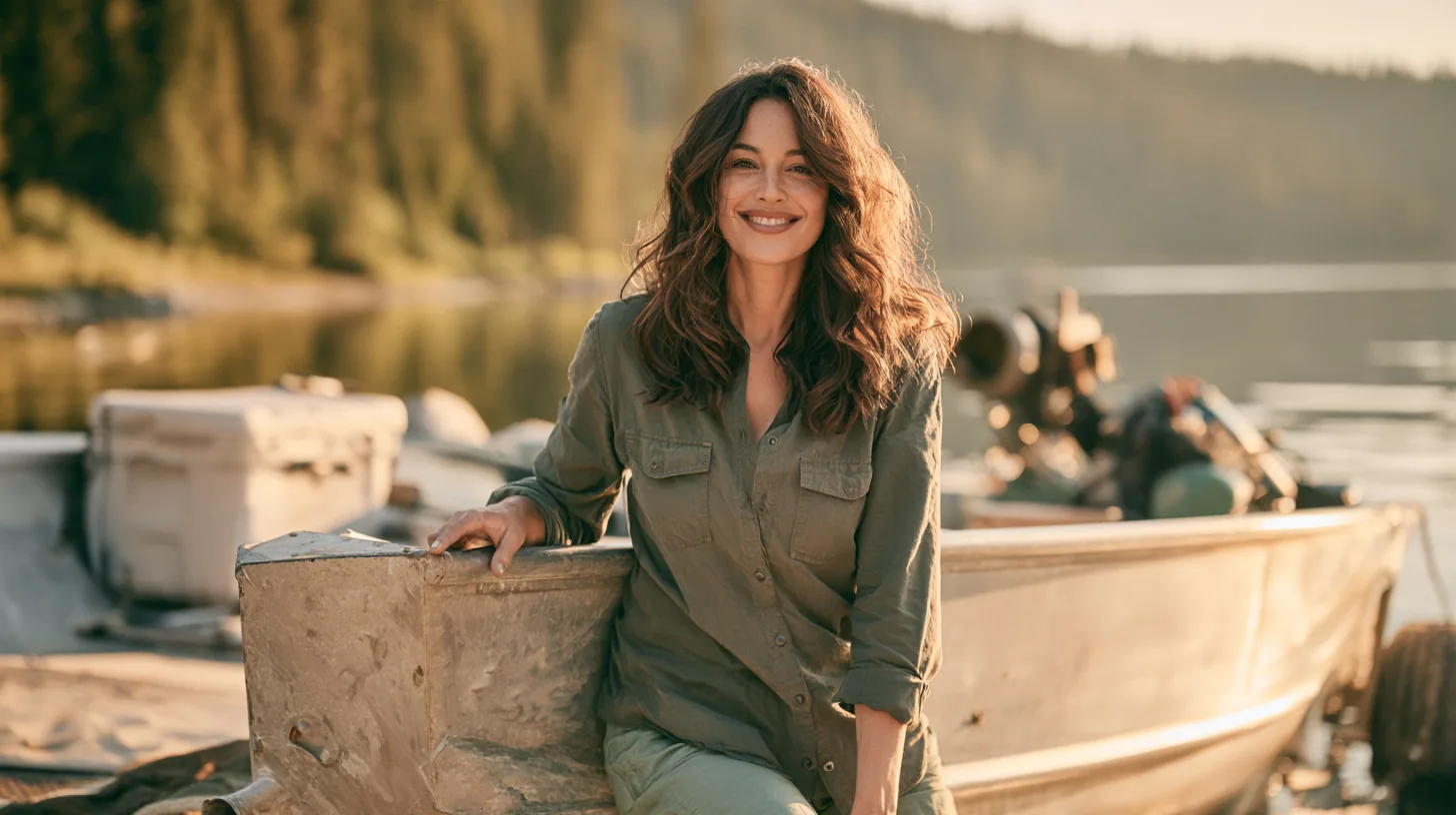 Woman in her 50s backing a new aluminum fishing boat off a trailer at a lake ramp, a yendo guide to installment payments